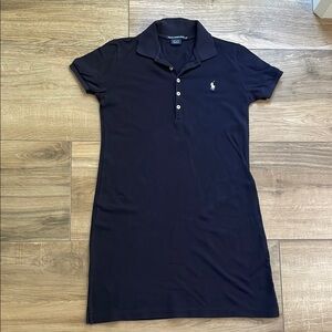 Polo by Ralph Lauren Navy Polo Shirt Dress with White Logo
